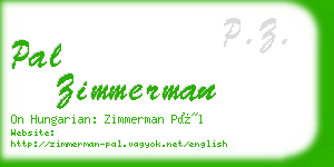 pal zimmerman business card